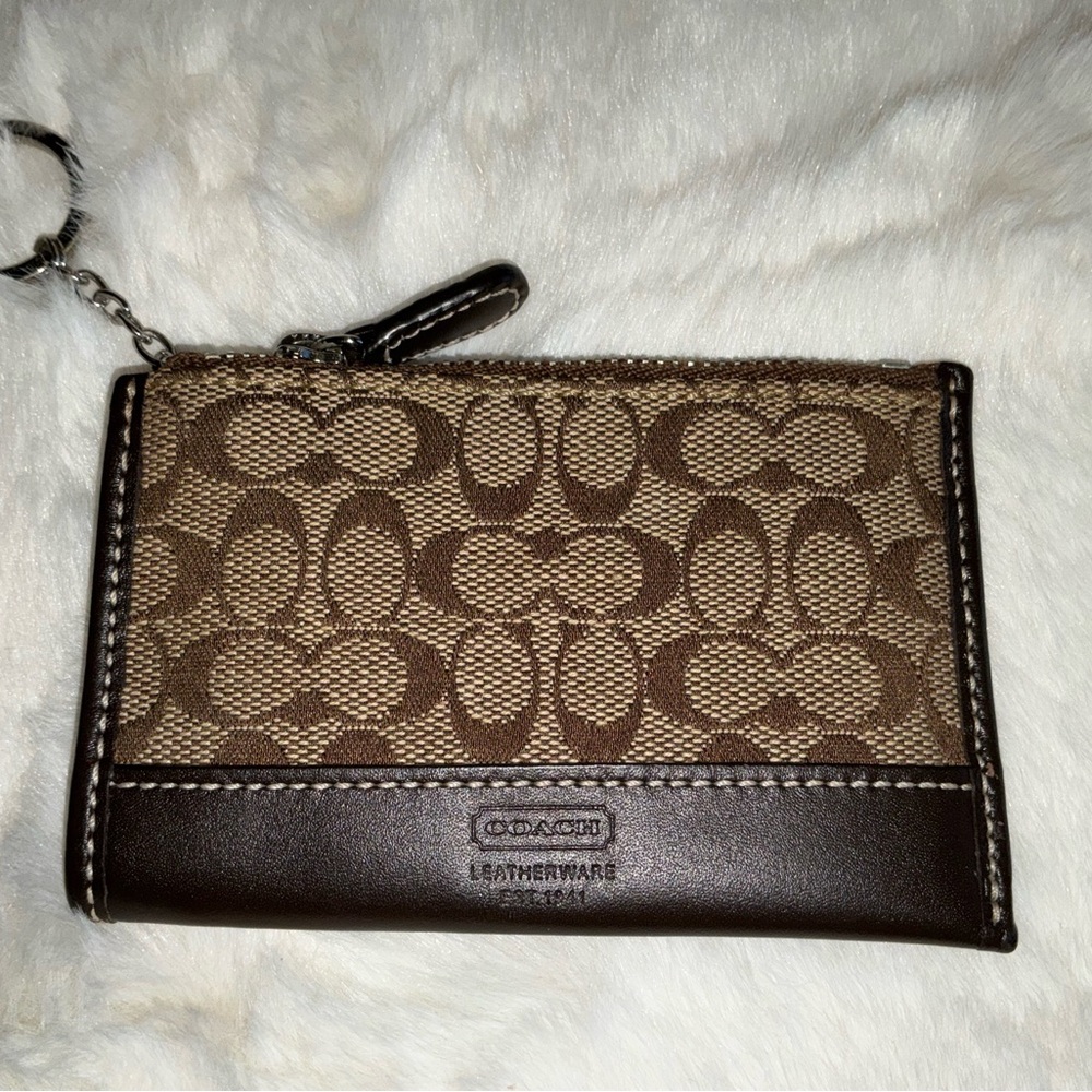 Coach Dark Brown Leather Pouch